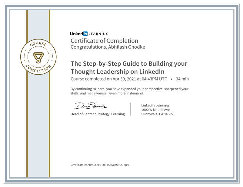 Home certificateofcompletion the stepbystep guide to building your thought leadership on linkedin